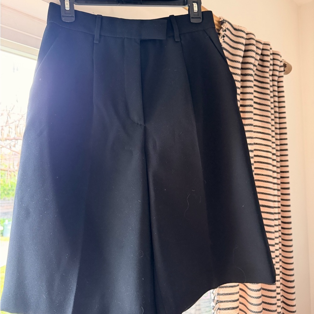 Zara Dress Black Pleated Shorts